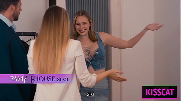 Family House S1E1: Shocking Bed-Sharing Fauxcest – Step Siblings Caught by Aunty Leads to Wild threeway!